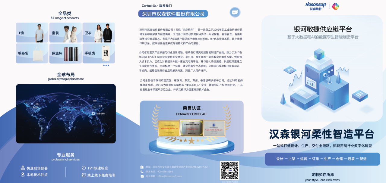 全球40+POD柔性定制工厂